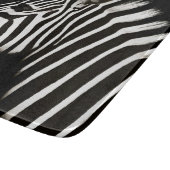 Zebra Black and White Stripes Animal Schneidebrett (Ecke)