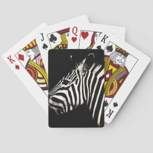 Zebra Black and White Stripes Animal Spielkarten
