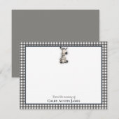 Zebra Black Baby Shower Vielen Dank Mitteilungskarte (Vorne/Hinten)