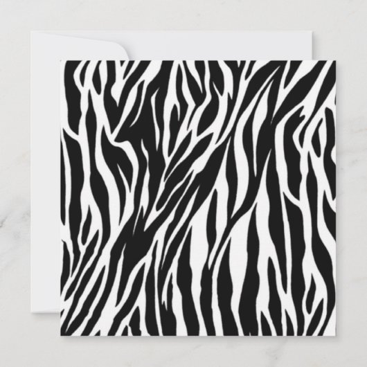 zebra black; bachelorette einladung (Rückseite)