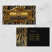 Zebra Black Gold Visitenkarte (Vorne/Hinten)