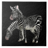 Zebra Black Leather Decorative Keramik Tile Fliese (Vorderseite)