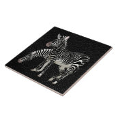 Zebra Black Leather Decorative Keramik Tile Fliese (Seite)