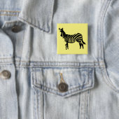 Zebra Black Silhouette Button Abzeichen Button (Beispiel)