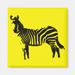 Zebra Black Silhouette Kühlschrankmagnet