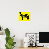 Zebra Black Silhouette Poster (Heimbüro)