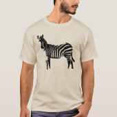 Zebra Black Silhouette T - Shirt (Vorderseite)
