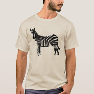 Zebra Black Silhouette T - Shirt