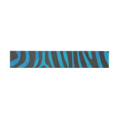 Zebra Black und Blue Print Einladungsbanderole (Flach)