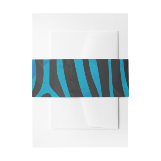 Zebra Black und Blue Print Einladungsbanderole (Vorderseite Beispiel)