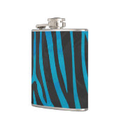 Zebra Black und Blue Print Flachmann (Links)