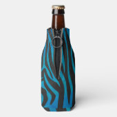 Zebra Black und Blue Print Flaschenkühler (Flasche Rückseite)