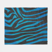 Zebra Black und Blue Print Fleecedecke (Vorderseite (Horizontal))