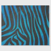 Zebra Black und Blue Print Geschenkpapier (Flach)