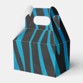 Zebra Black und Blue Print Geschenkschachtel (Vorderseite)