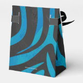 Zebra Black und Blue Print Geschenkschachtel (Rückseite)
