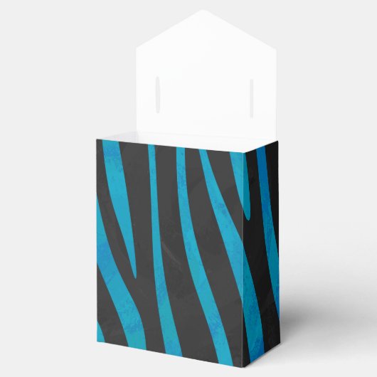 Zebra Black und Blue Print Geschenkschachtel (Geöffnet)