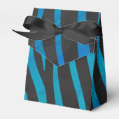 Zebra Black und Blue Print Geschenkschachtel (Vorderseite)