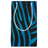Zebra Black und Blue Print Kleine Geschenktüte (Vorderseite)