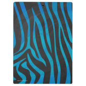 Zebra Black und Blue Print Klemmbrett (Rückseite)