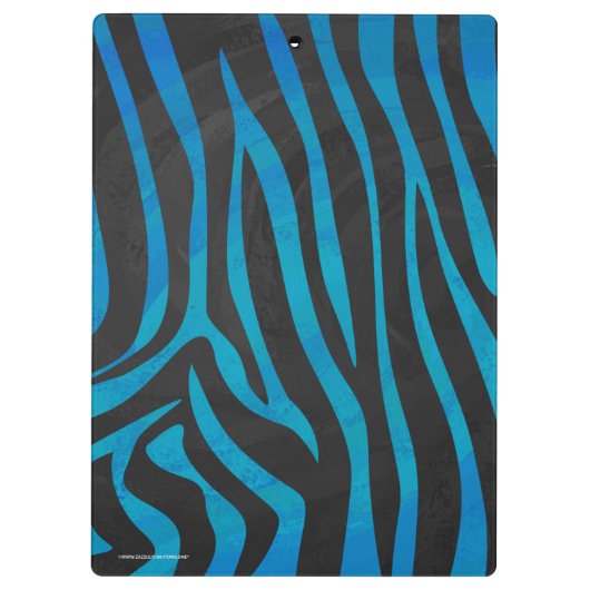 Zebra Black und Blue Print Klemmbrett (Rückseite)
