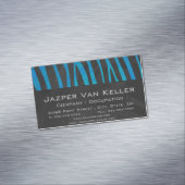 Zebra Black und Blue Print Magnetische Visitenkarte (Beispiel)