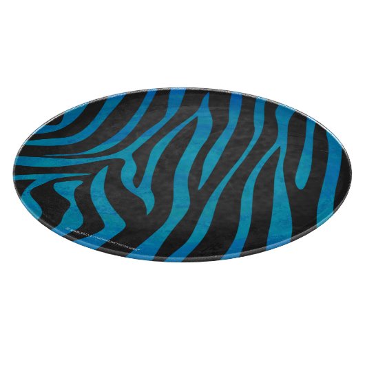 Zebra Black und Blue Print Schneidebrett (Ecke)