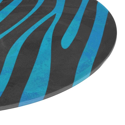Zebra Black und Blue Print Schneidebrett (Ecke)
