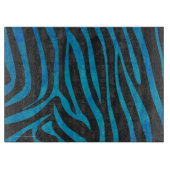 Zebra Black und Blue Print Schneidebrett (Vorderseite)