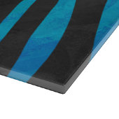 Zebra Black und Blue Print Schneidebrett (Ecke)