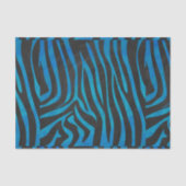 Zebra Black und Blue Print Seidenpapier (Vorderseite)