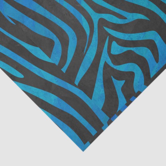 Zebra Black und Blue Print Seidenpapier (Ausschnitt)