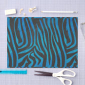 Zebra Black und Blue Print Seidenpapier (Handwerk)