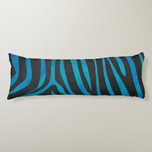Zebra Black und Blue Print Seitenschläferkissen