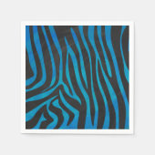 Zebra Black und Blue Print Serviette (Vorderseite)