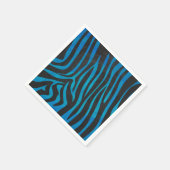 Zebra Black und Blue Print Serviette (Ecke)