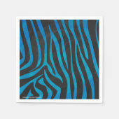 Zebra Black und Blue Print Serviette (Vorderseite)