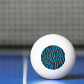 Zebra Black und Blue Print Tischtennisball (Netto)