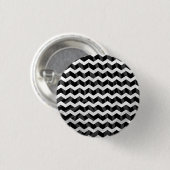 Zebra Black und Grau Zickzack Button (Vorne & Hinten)