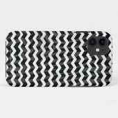 Zebra Black und Grau Zickzack Case-Mate iPhone Hülle (Rückseite (Horizontal))
