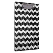 Zebra Black und Grau Zickzack Klemmbrett (Rechts)