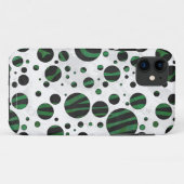 Zebra Black und Green Polka Dot Case-Mate iPhone Hülle (Rückseite (Horizontal))