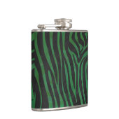 Zebra Black und Green Print Flachmann (Rechts)