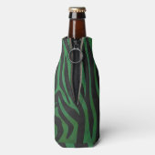 Zebra Black und Green Print Flaschenkühler (Flasche Rückseite)