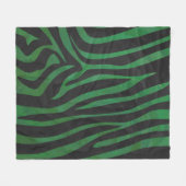 Zebra Black und Green Print Fleecedecke (Vorderseite (Horizontal))