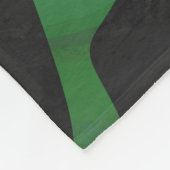 Zebra Black und Green Print Fleecedecke (Ecke)