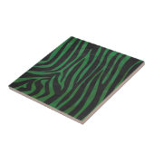 Zebra Black und Green Print Fliese (Seite)