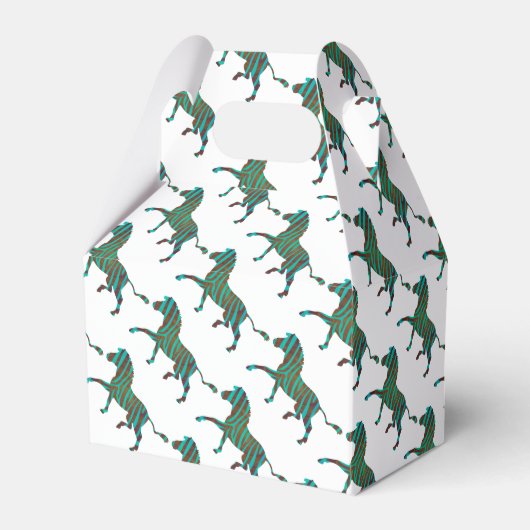 Zebra Black und Green Print Geschenkschachtel (Vorderseite)