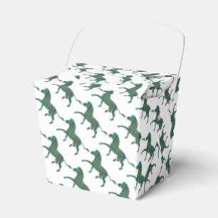 Zebra Black und Green Print Geschenkschachtel
