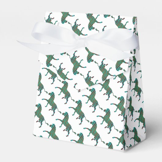 Zebra Black und Green Print Geschenkschachtel (Vorderseite)